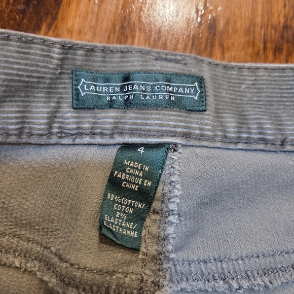 Ralph Lauren Women's Straight Leg Light Green Corduroy Jeans - Picture 2 of 8